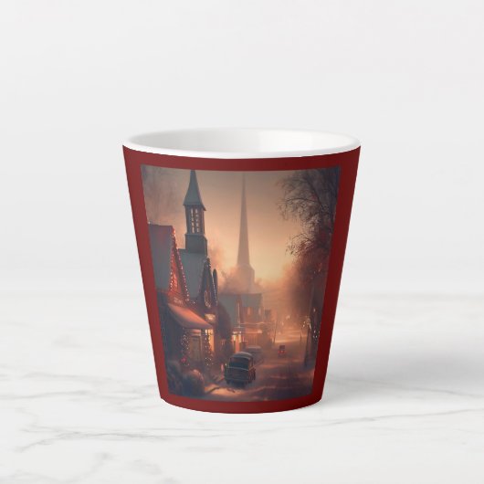 Weihnachten Kleinstadt 4 Milchtasse (Vorderseite)