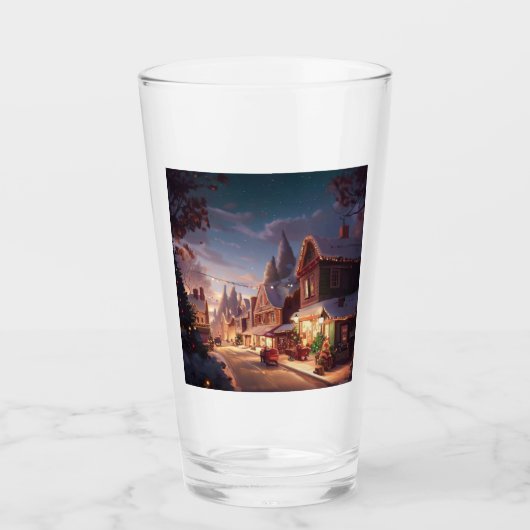 Weihnachten Kleinstadt 5 Glas (Vorderseite)