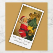 Weihnachten Klettern im Weihnachtsbaum, kundenspez Weinetikett (Einzelnes Label)