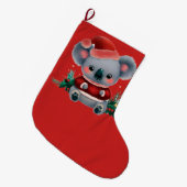 Weihnachten Koala 3 Großer Weihnachtsstrumpf (Vorderansicht (hängend))