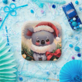 Weihnachten Koala 4 Pappteller (Party)