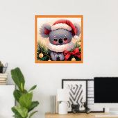 Weihnachten Koala 4 Poster (Heimbüro)