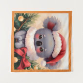 Weihnachten Koala 4 Wandteppich (Vorderseite (Horizontal))