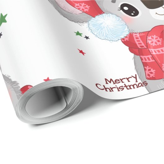 Weihnachten koala mit Earmuffs Geschenkpapier (Rolleneckpunkt)