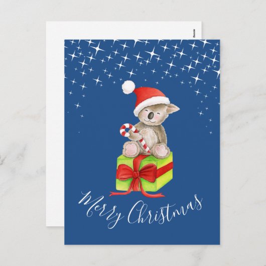 Weihnachten koala und Geschenkartikel whimsy Kunst (Vorne/Hinten)