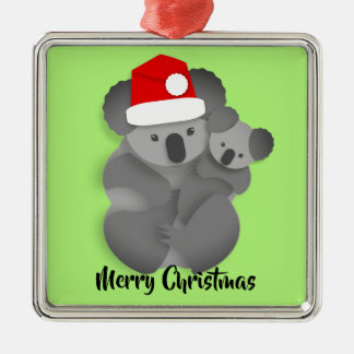 Weihnachten Koala und Joey Ornament Aus Metall