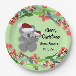 Weihnachten Koala und Joey Pappteller