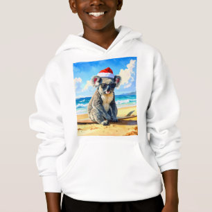 Weihnachten Koala Weihnachtsmannmütze am sonnigen Hoodie