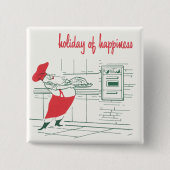 Weihnachten, Koch des Weihnachtsmannes und Türkei Button (Vorderseite)