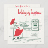 Weihnachten, Koch des Weihnachtsmannes und Türkei Einladung (Vorne/Hinten)