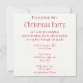 Weihnachten, Koch des Weihnachtsmannes und Türkei Einladung (Rückseite)