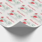 Weihnachten, Koch des Weihnachtsmannes und Türkei Geschenkpapier (Ecke)