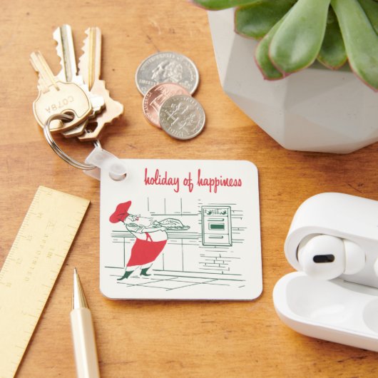 Weihnachten, Koch des Weihnachtsmannes und Türkei Schlüsselanhänger (Schreibtisch)