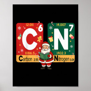 Weihnachten Kohlenstoff Stickstoff 67 Lustige Wiss Poster