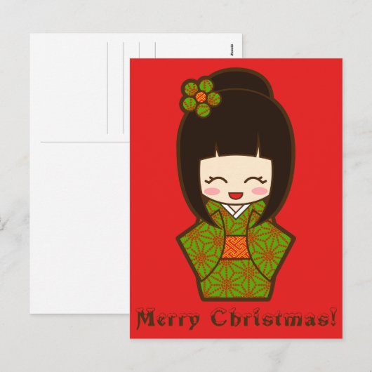 Weihnachten Kokeshi (Vorne/Hinten)