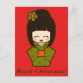 Weihnachten Kokeshi (Vorderseite)