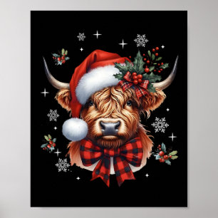 Weihnachten Kokette Kuh Cute Moo Kuh Xmas Feiertag Poster
