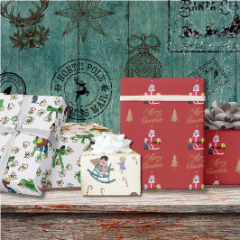 Weihnachten kommt, aber einmal im Jahr Umschlagpap Geschenkpapier