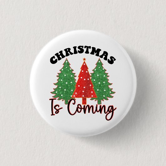 Weihnachten kommt button (Vorderseite)