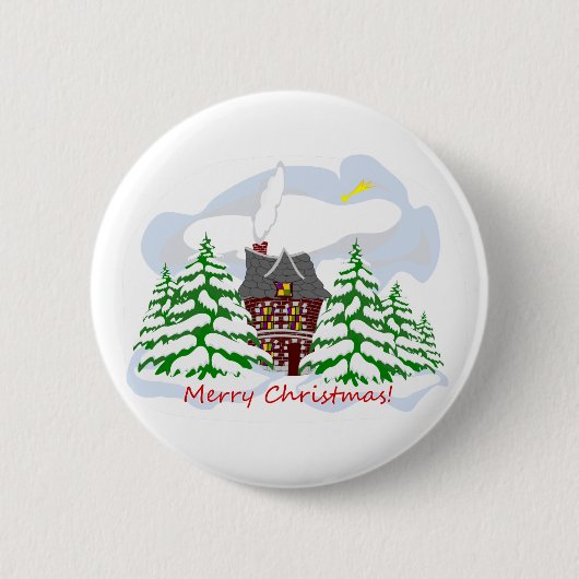 Weihnachten kommt in das Familienhaus Button (Vorderseite)