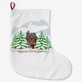 Weihnachten kommt in das Familienhaus Großer Weihnachtsstrumpf