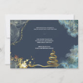 Weihnachten kommt, Marble Style Golden Company Einladung (Rückseite)