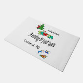 Weihnachten kommt Matt Doormat in die Stadt Fußmatte (Schrägansicht)