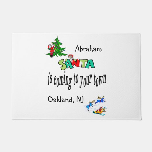 Weihnachten kommt Matt Doormat in die Stadt Fußmatte (Vorderseite)