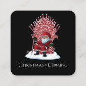 Weihnachten kommt quadratische visitenkarte (Vorderseite)