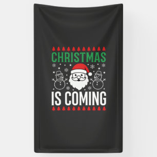 Weihnachten Kommt Santa Schneemann Banner