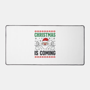 Weihnachten kommt Santa Schneemann Design Schreibtischunterlage