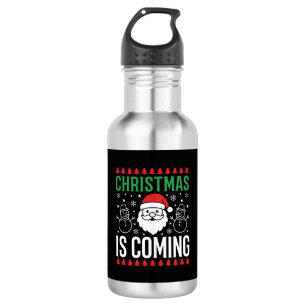 Weihnachten Kommt Santa Schneemann Edelstahlflasche