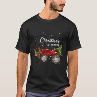 Weihnachten kommt sonniger Bauer Weihnachtsmann Tr T-Shirt