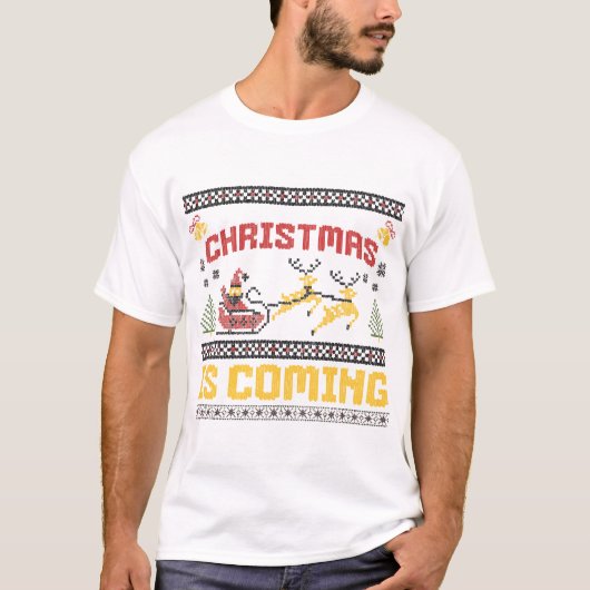 Weihnachten kommt T-Shirt (Vorderseite)