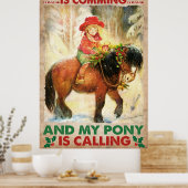 Weihnachten kommt, und mein Pony ruft Poster (Küche)
