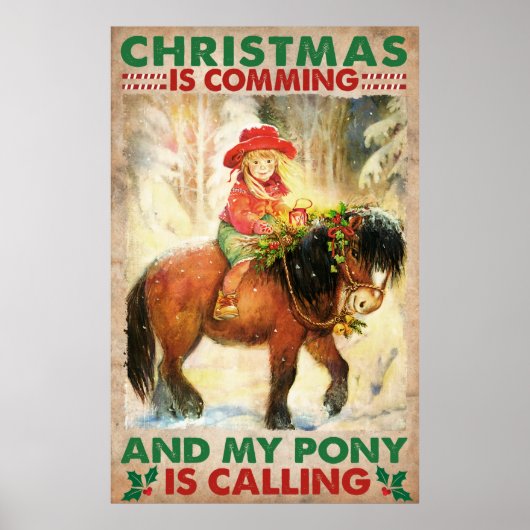 Weihnachten kommt, und mein Pony ruft Poster (Vorne)