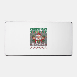 Weihnachten Kommt Weihnachtsmann Elfen Rentiere Schreibtischunterlage