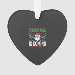 Weihnachten Kommt Weihnachtsmann Schneemann Ornament