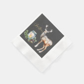 Weihnachten kommt zu uns, Rentier und Dekoration Serviette (Ecke)