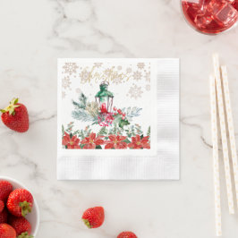 Weihnachten kommt zu uns, rote Dekoration Serviette