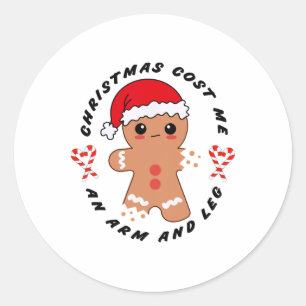 Weihnachten kostete mir einen Arm und Bein lustige Runder Aufkleber