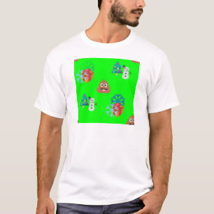 Weihnachten-Kot-Emoji T-Shirt