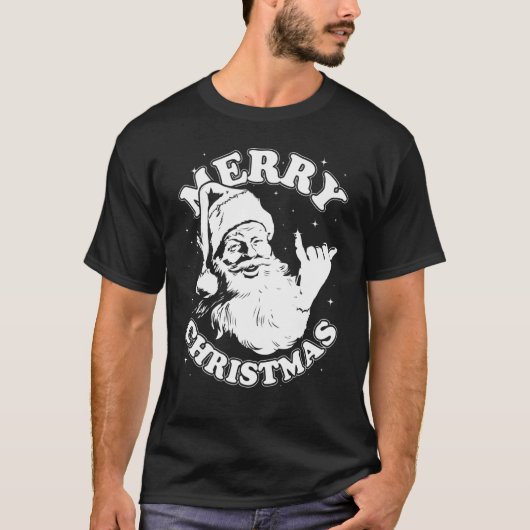 Weihnachten Krass Santa Shaka Surf T-Shirt (Vorderseite)