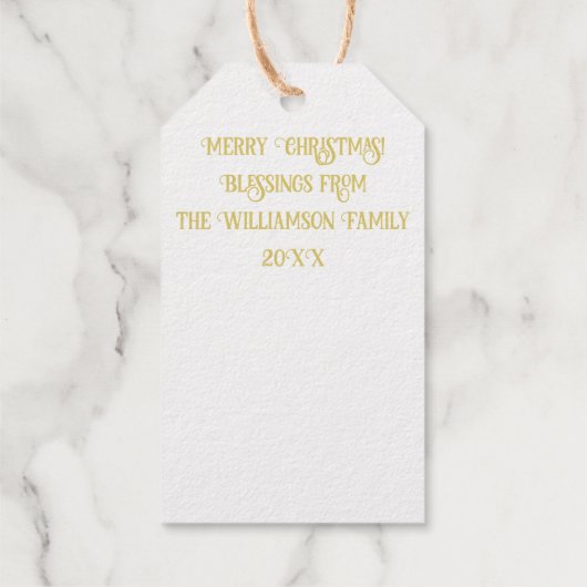 Weihnachten Krippe Bibel Verse Ruhm zu Gott Geschenkanhänger (Rückseite)