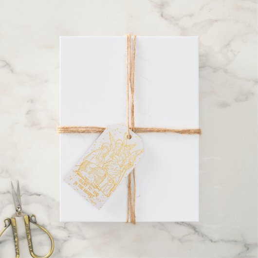 Weihnachten Krippe Bibel Verse Ruhm zu Gott Geschenkanhänger (Mit Schnur)