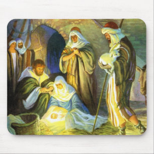 Weihnachten Krippen-Jesuss Mousepad
