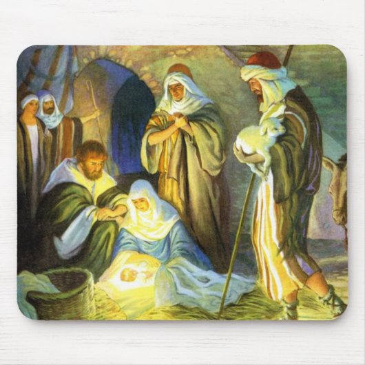 Weihnachten Krippen-Jesuss Mousepad (Vorne)