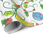 Weihnachten kritzelt Geschenk Packpapier (Rolleneckpunkt)