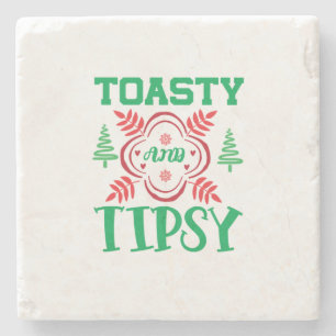 Weihnachten Kunst Toasty und Tipsy Steinuntersetzer