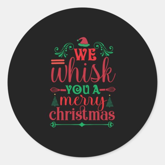 Weihnachten Kunst Wir flüstern Ihnen ein frohes We Runder Aufkleber (Vorderseite)